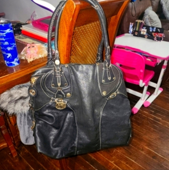 🍂🍁Y2K VERY RARE JUICY COUTURE REAL LEATHER SATCHEL - Picture 2 of 9